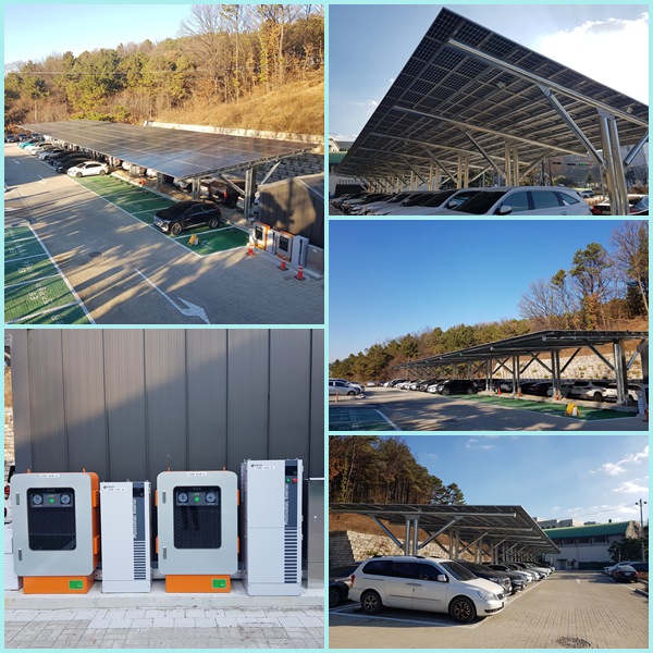 복권기금 지원 보훈가족 주차장 증축공사 일환 주차장 태양광 설비 설치 공사 완료 이미지