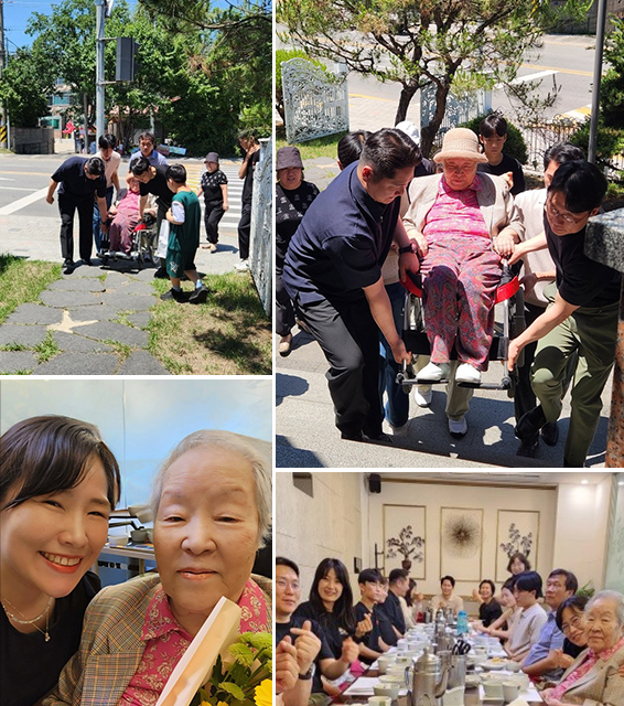 사진 부문 최우수상 수상작 ‘증손주 꽃가마 타신 우리 할머니’ (출품자: 중앙보훈병원 안문옥). 독립유공자인 할아버지 40주기를 맞아 103세 할머니를 가족들이 함께 모시는 모습을 담았다.
